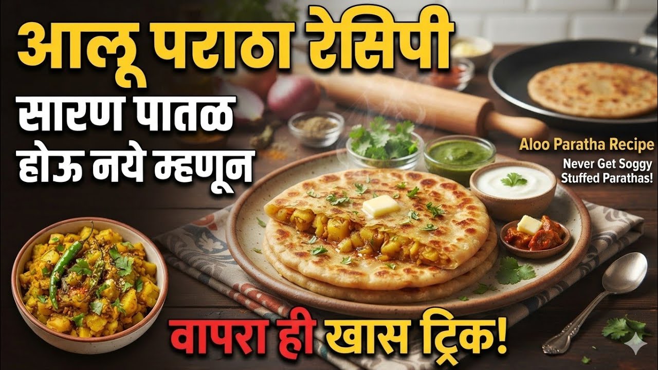 आलू पराठा रेसिपि | सारण पातळ होऊ नये म्हणून वापरा हा सिक्रेट पदार्थ |आलू पराठा | Aloo Paratha recipe