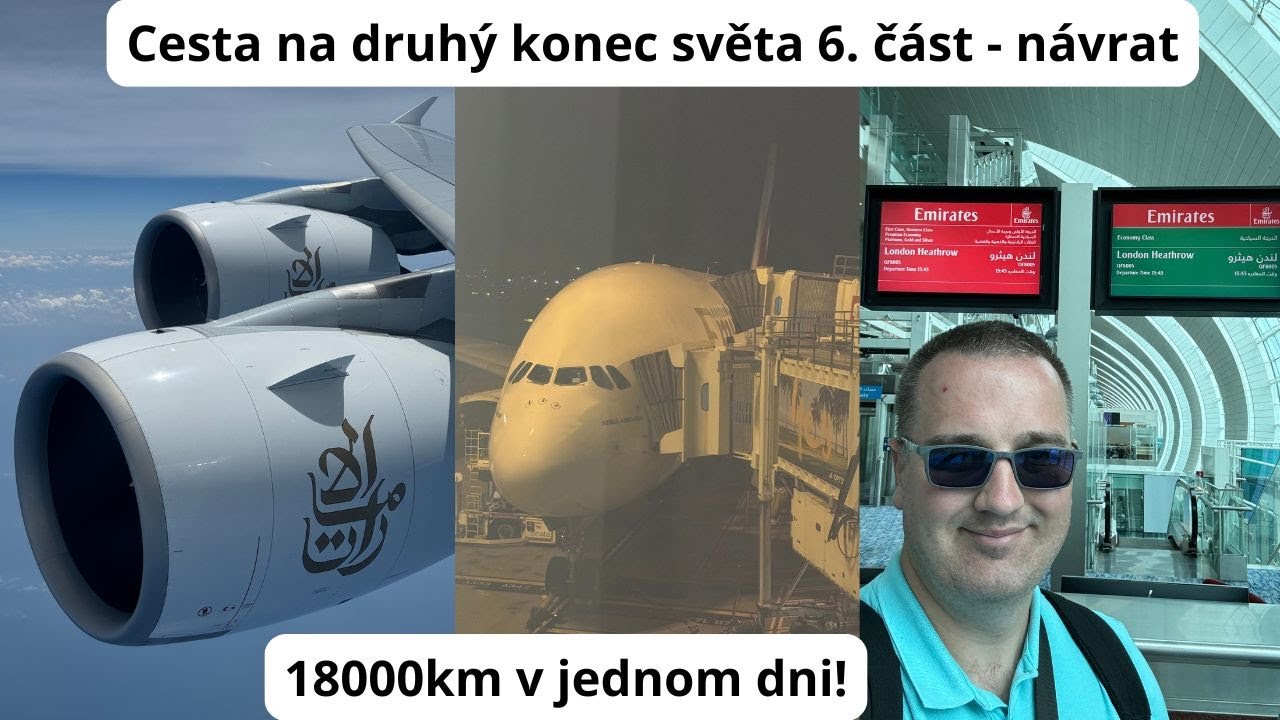 28 hodin cesty v jednom dni! Cesta zpět z 🇦🇺 Austrálie do Evropy 🇨🇿 na palubě Emirates A380 ✈️