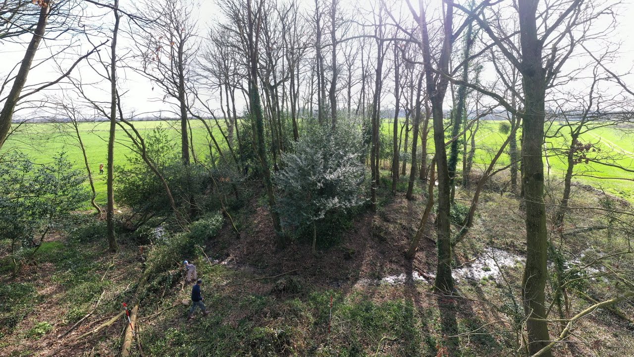 Le relevé topographique de la motte médiévale de La Bouillère à Quédillac (35)