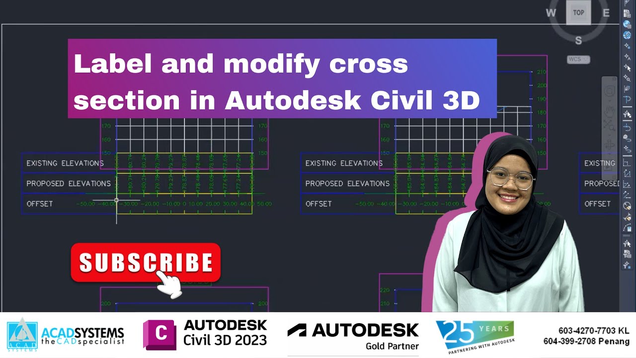 Маркировка и изменение поперечного сечения в Autodesk Civil 3D