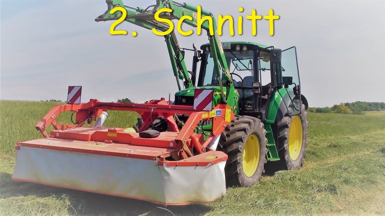 2.Schnitt | Frontmähwerk Kuhn GMD 702| John Deere 6320