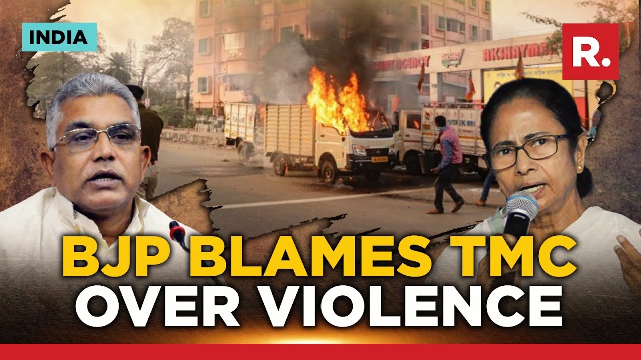 'No Election Happens Without Violence In Bengal': BJP's Dilip Ghosh Slams TMC Govt