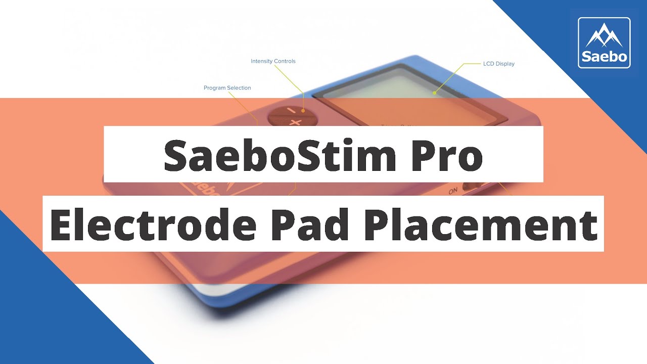 SaeboStim Pro — размещение электродных накладок