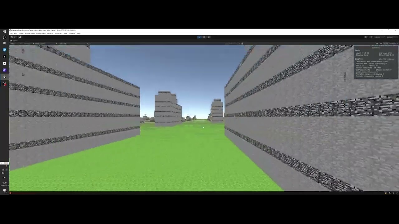 Unity3D Демонстрация динамического игрового мира