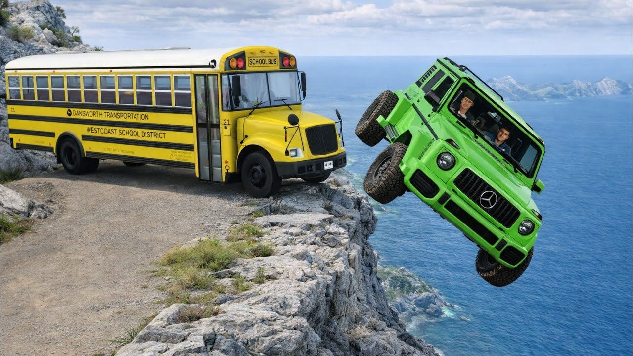 IMPOSSIBLE Truck vs Bus Crash on a Cliff Edge! Crash Compilation #102  | BeamNG Drive.