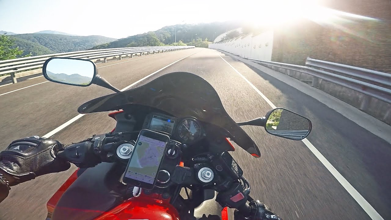 Подъемы в горы в Эстосадок. Роза хутор. Honda CBR600 F4i
