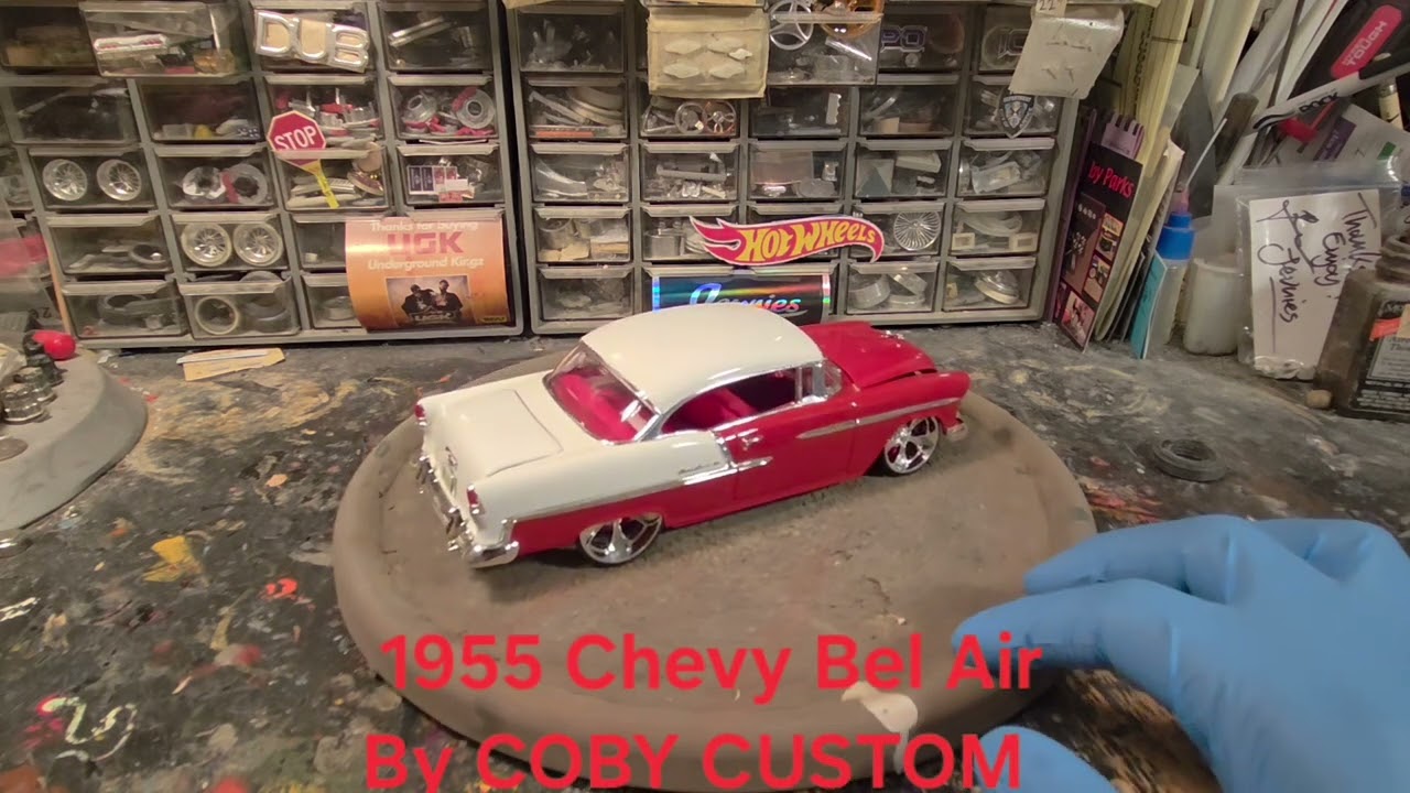 MODEL CARS BUILT BY COBY CUSTOM 1955 Chevy Bel Air #plasticmodelcars #1/24scale #modelcars 