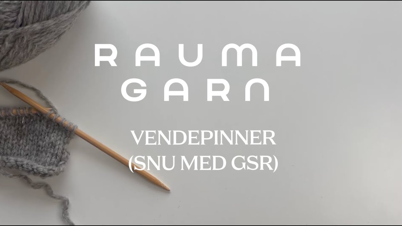Hvordan strikke vendepinner - German short rows (GSR)