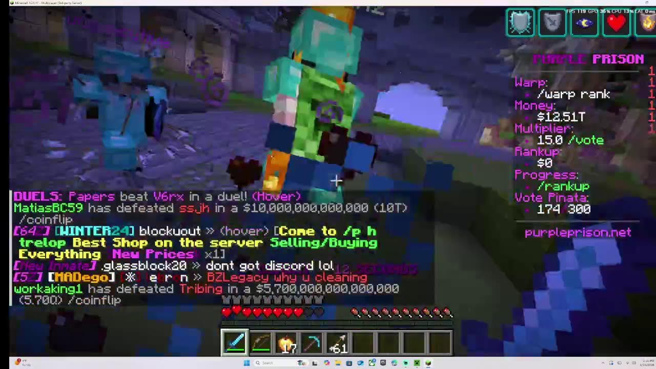 minecraft purple prison