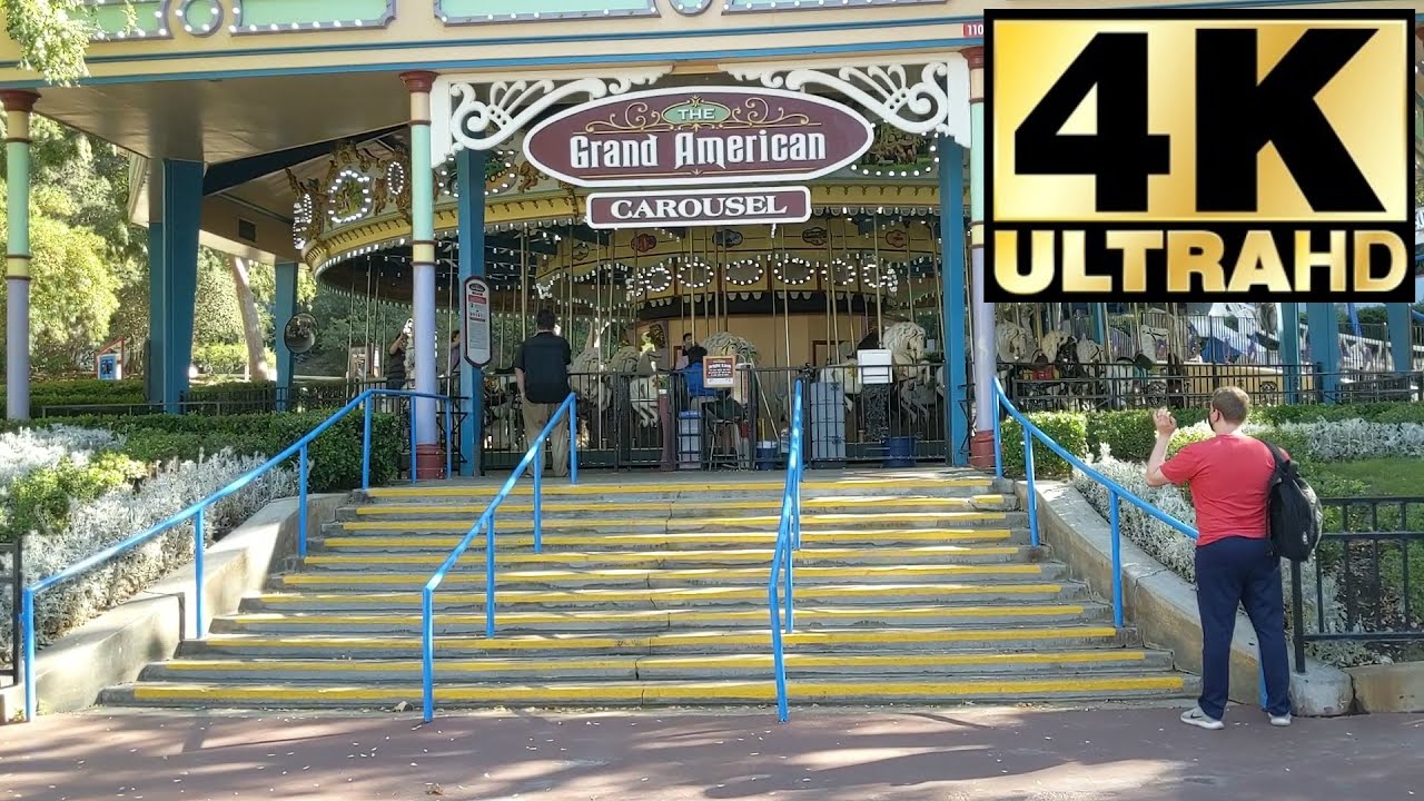 Grand American Carousel on Ride 4K POV Six Flags Magic Mountain