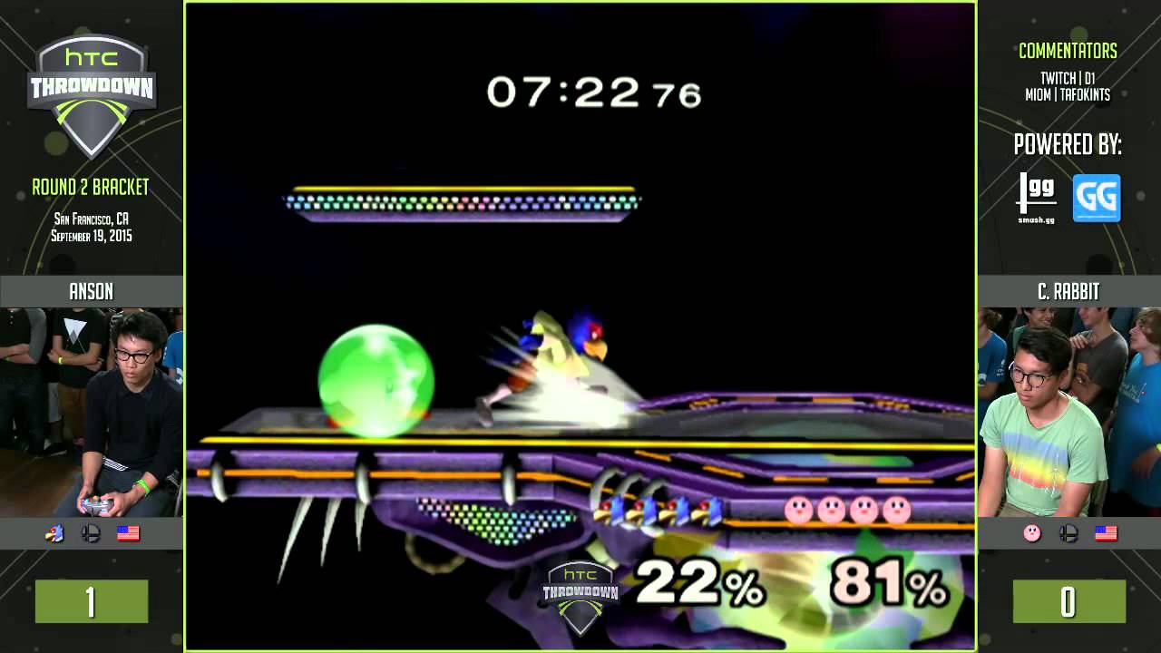 HTC Throwdown - R2 Bracket: Anson (Falco) vs C. Rabbit (Kirby)