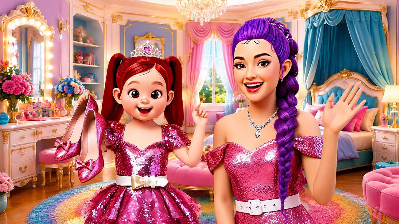 😍🎀 Myra's Follows Mom&rsquo;s Makeup and Looks Amazing on the First Try! 🌸 A Dream Begins! 🌈💖