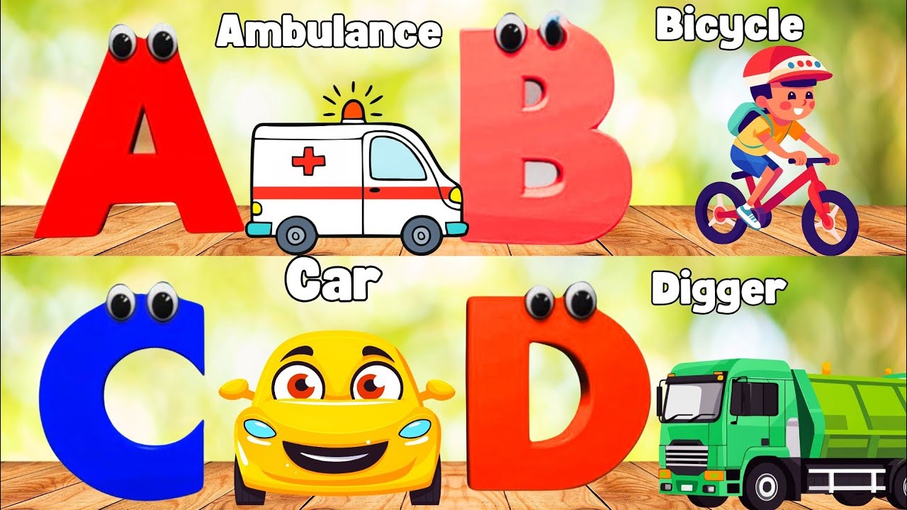 Vehicles Alphabet Song for kids | Vehicle ABC Song | Phonics for Kids | Alphabet Letters, Baby
