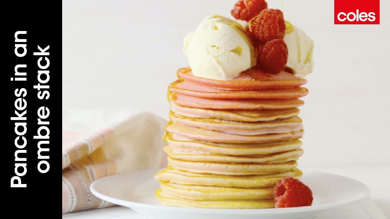 How to make pancakes in a beautiful ombre stack