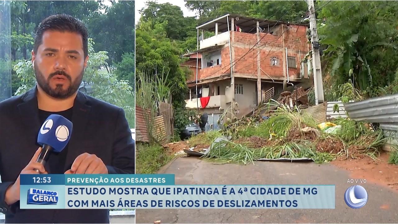Ipatinga: Estudo aponta 4º lugar em áreas de risco em MG.