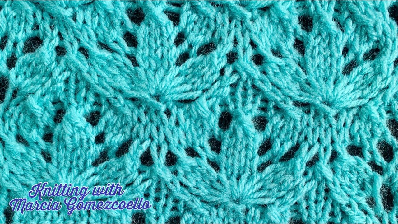 TEJIDOS A DOS AGUJAS: 67- Flor Estrella/KNITTING WITH TWO NEEDLES: Starflowers Stitch