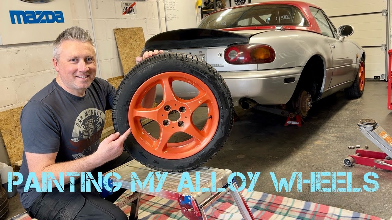 PAINTING ALLOY WHEELS ON THE TRACK CAR