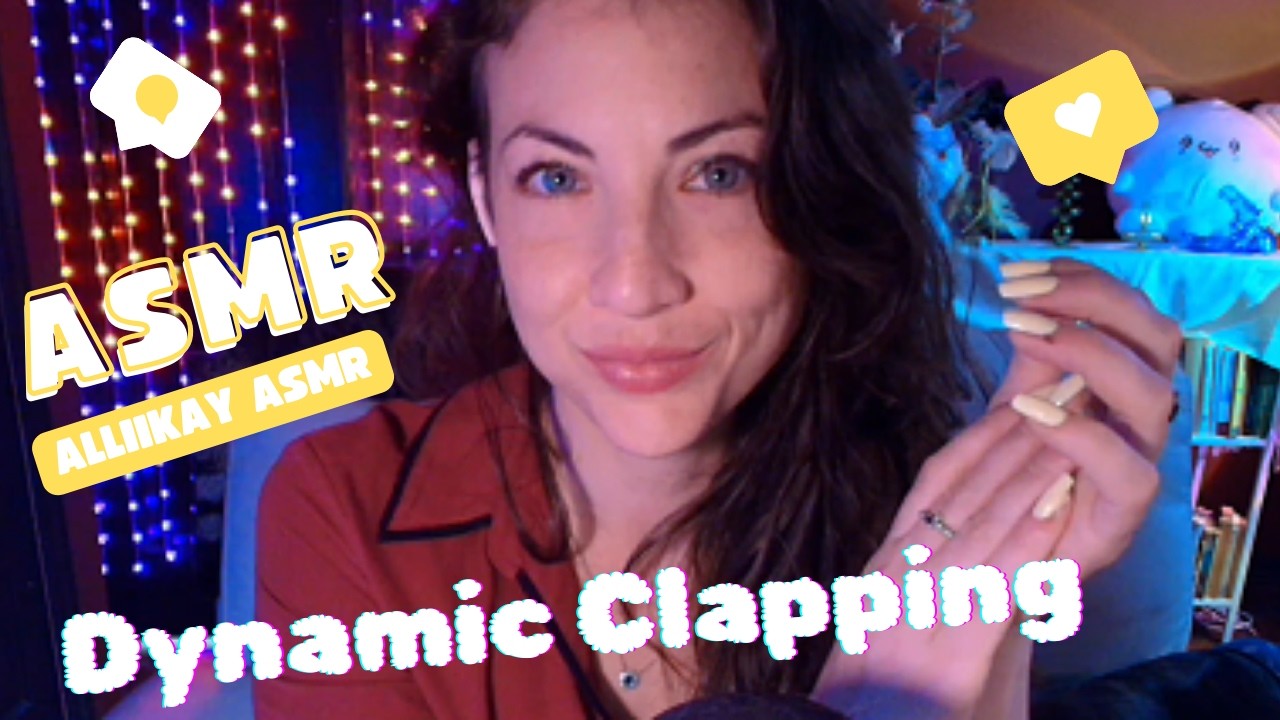 ASMR  4 finger clapping + yellow nails