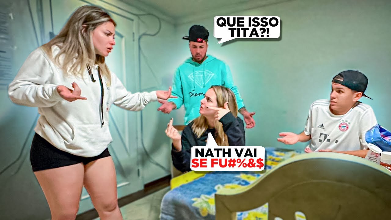 BRIGUEI FEIO COM A TITA NA FRENTE DO LÉO!! 🤬