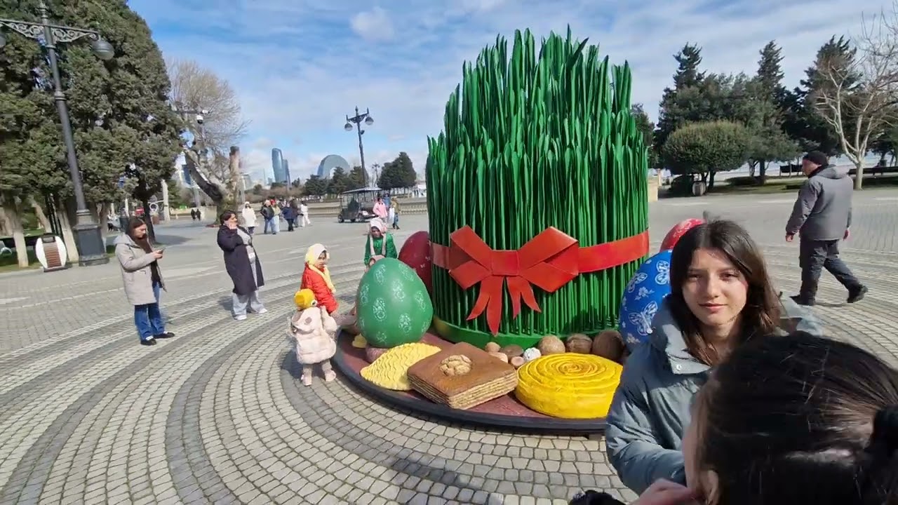 Novruz bayramı Bakı bulvarı 2025 mart.
