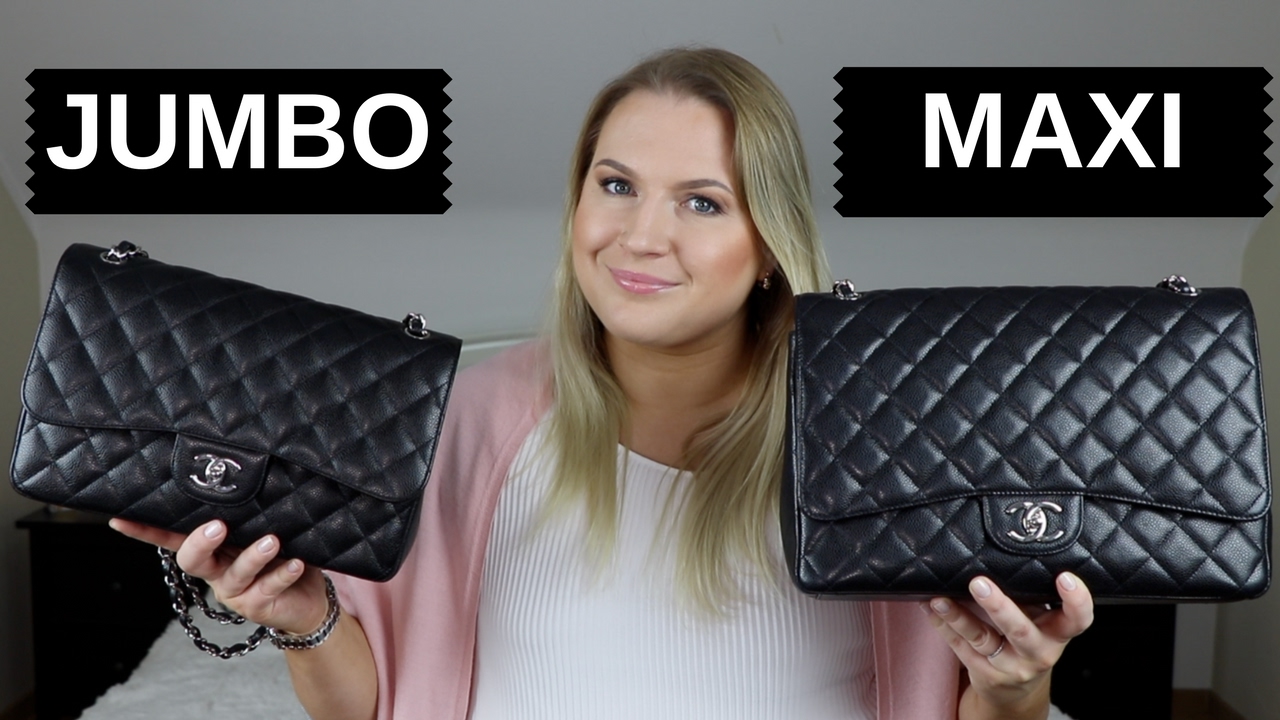 CHANEL DOUBLE FLAP JUMBO VS. MAXI SIZE COMPARISON