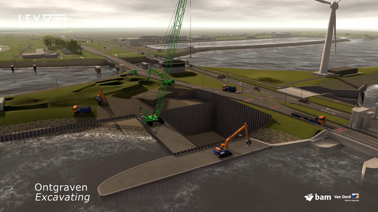 Levvel Animatie Bouw gemaal Den Oever