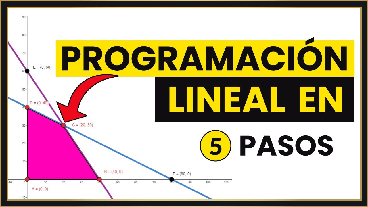 PROGRAMACIÓN LINEAL Desde CERO