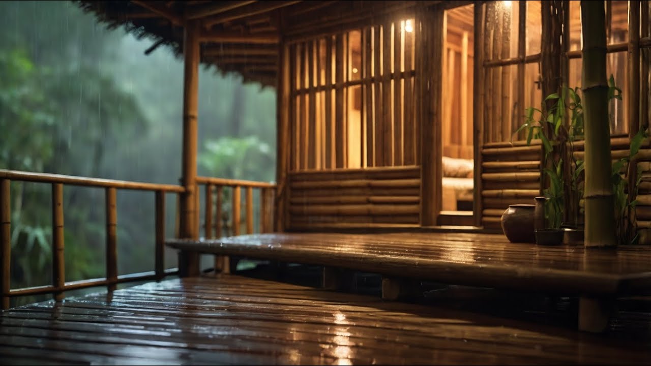Relieve Stress with Heavy Rain & Thunderstorm to Instantly Sleep Well, White Noise Helps Relax, ASMR