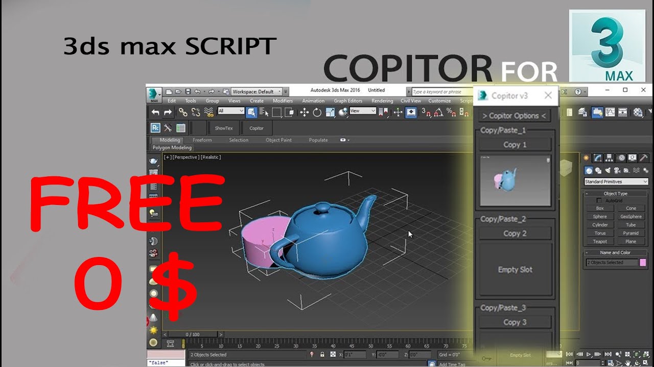 Copitor for 3Ds Max | Copy tool for 3ds max | Script