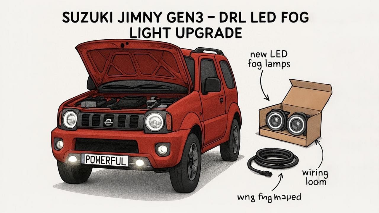 Светодиодные противотуманные фары и дневные ходовые огни для Suzuki Jimny