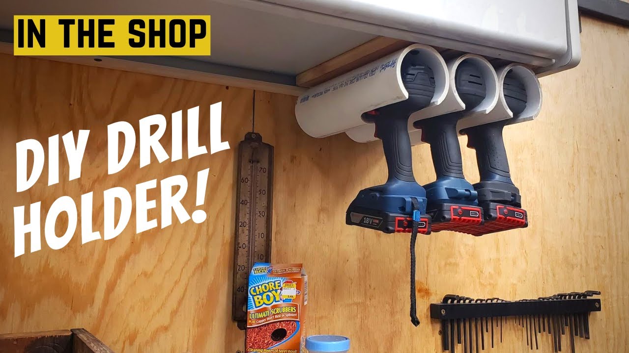 DIY Drill Holder From PVC Pipe - Shop Updates!