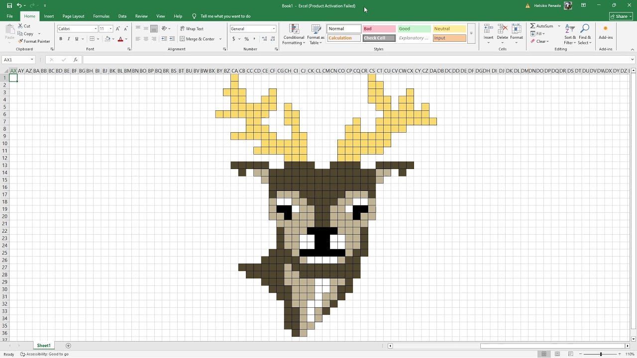 How to draw a pixel art of a Deer