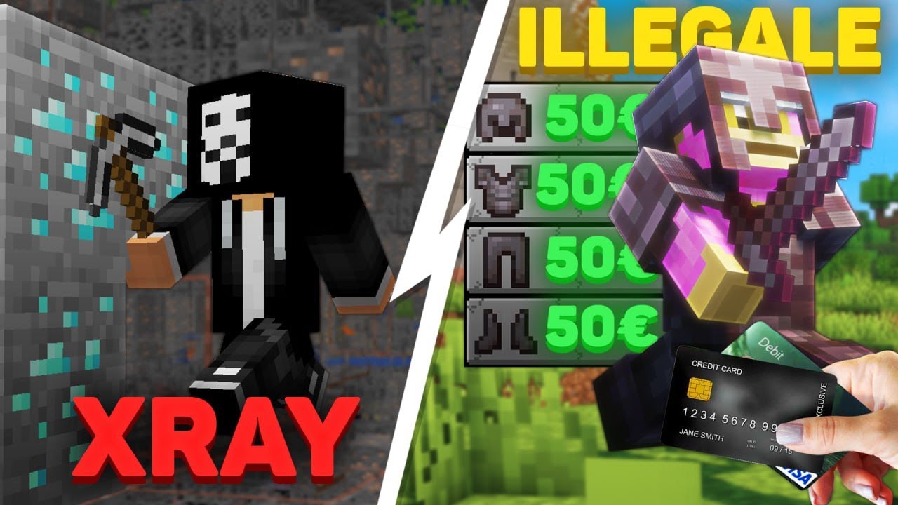 HACKER UTILIZZA XRAY e PLAYER ILLEGALI su CORALMC - MINECRAFT ITA