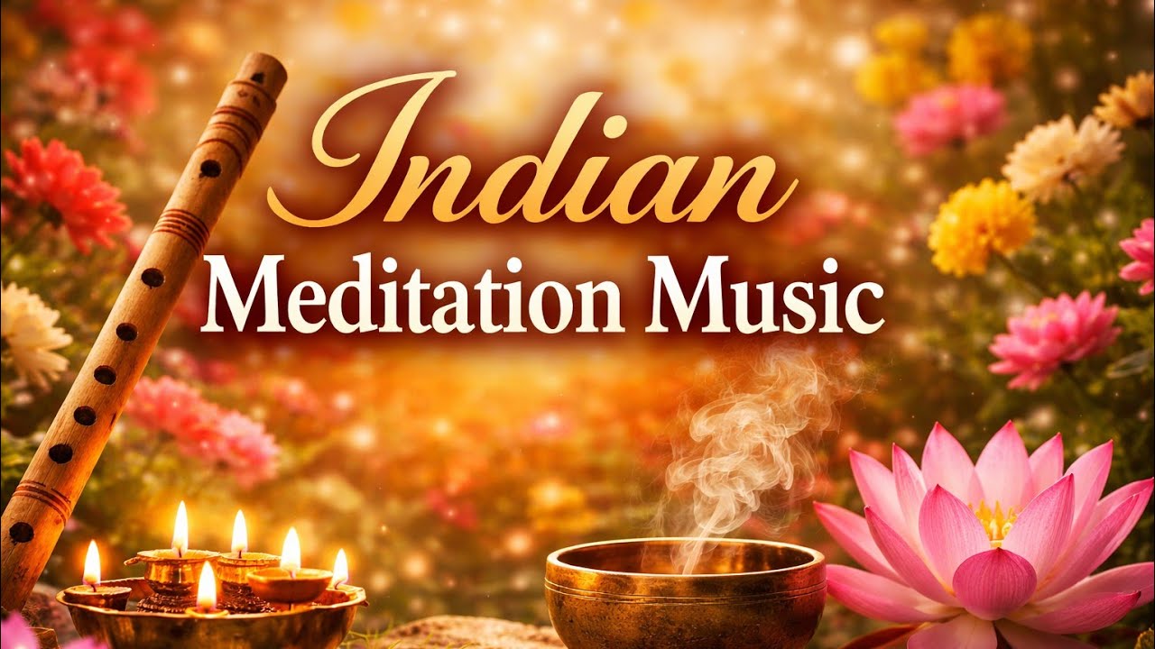 1 Hour Indian Meditation Music | Relaxing Bansuri Flute Music for Stress Relief, Yoga, Study & Sleep