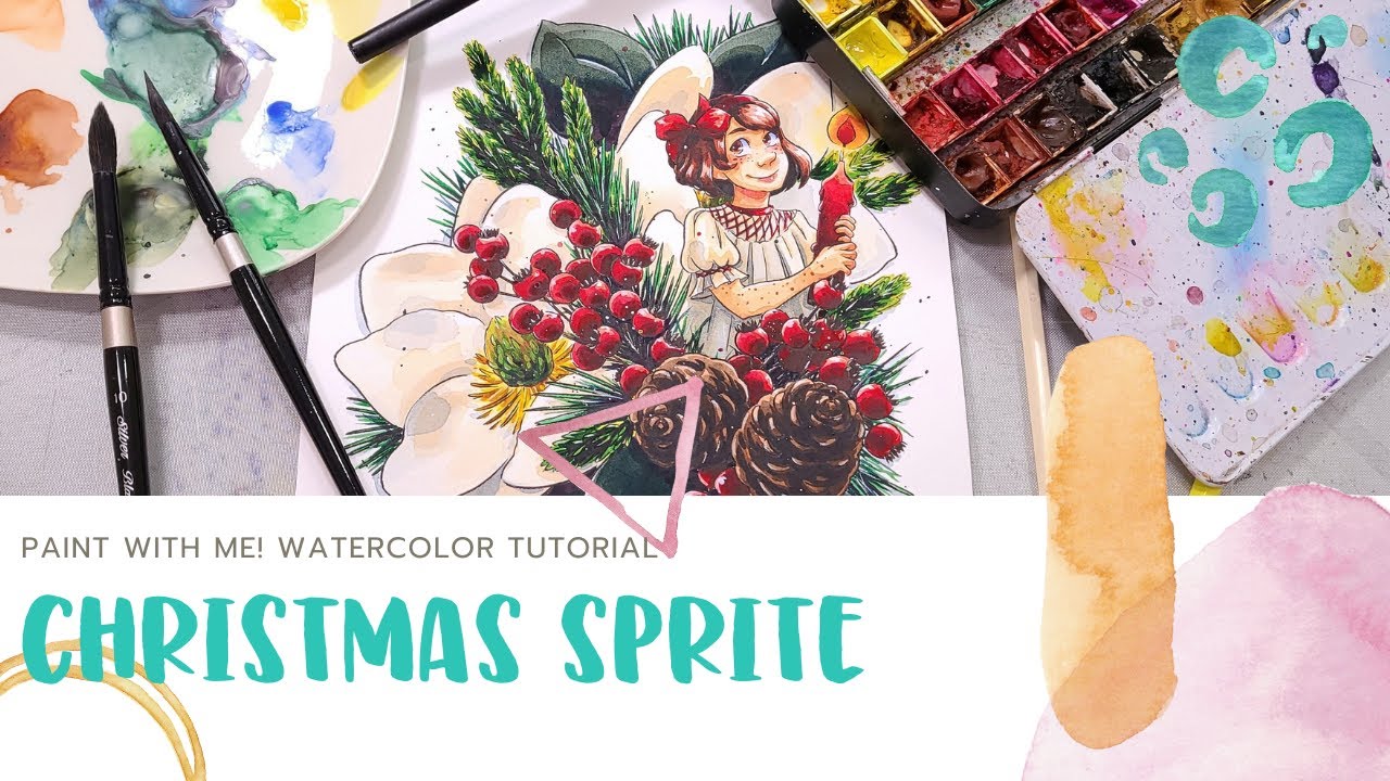 A Christmas Sprite- Watercolor Tutorial