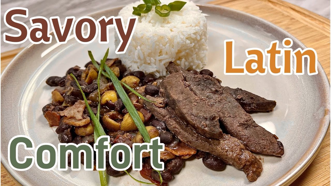 Latin-Style Beef Liver with Black Beans