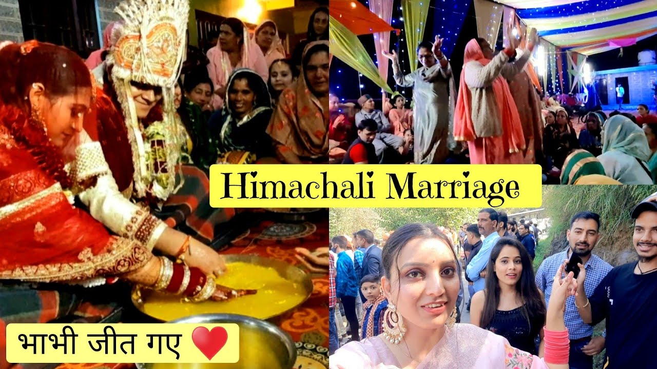 Day-2 Himachali Marriage || बाराती बने हम || Super fun Gidha by Ladies 😆 || Heena Bansal Vlog