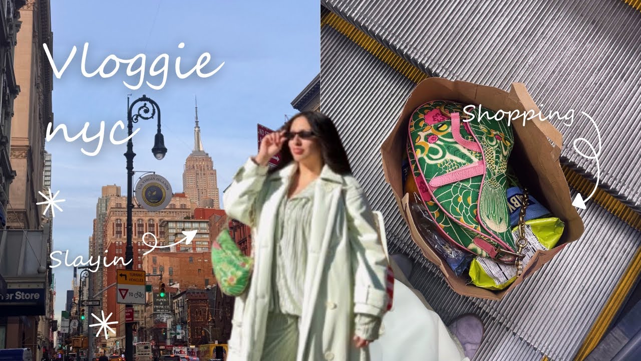 NYC VLOGGIE ( First time getting a massage?! seeing Kim K in Time Square, Sewing class)