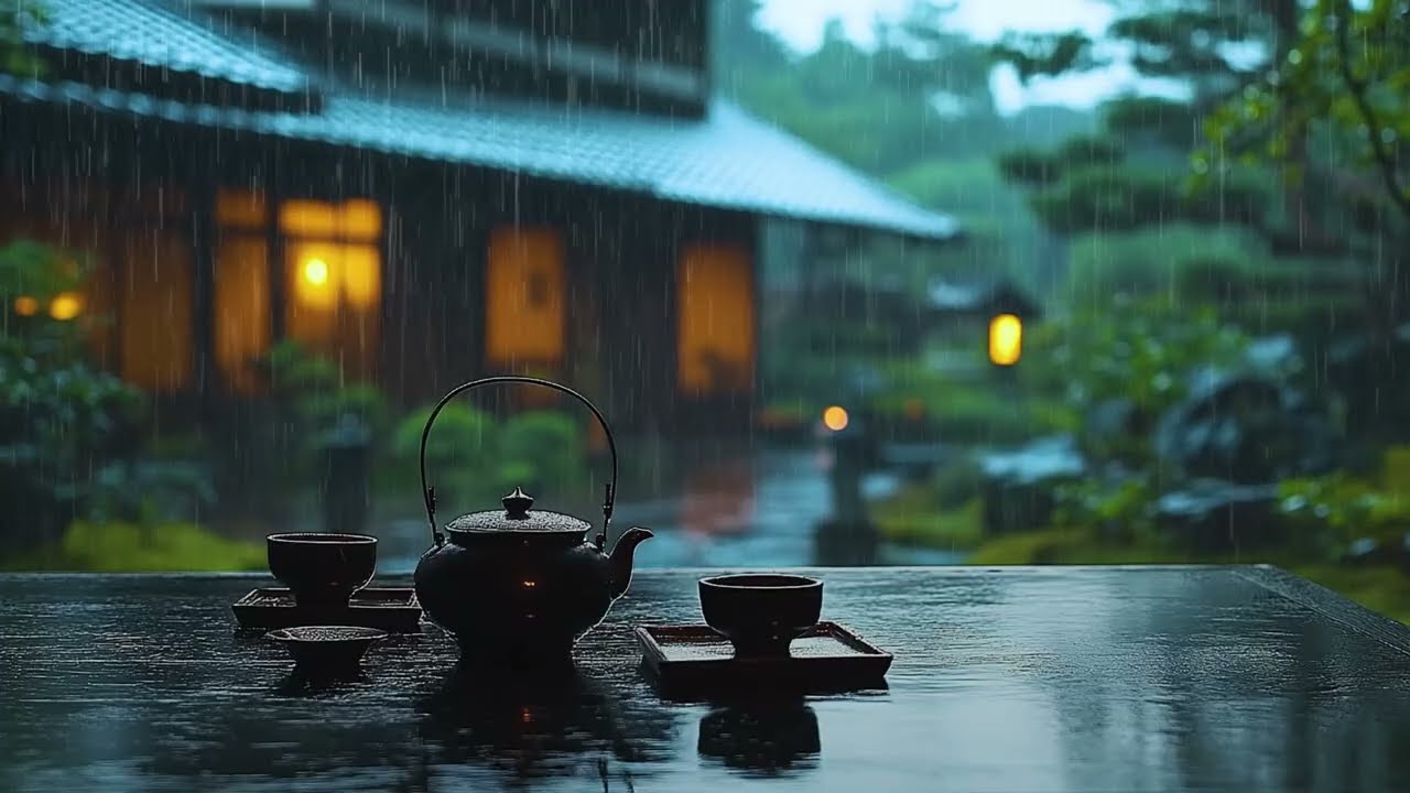 Focus Better with Relaxing Rain Sounds | Lush Japanese Garden 🌿