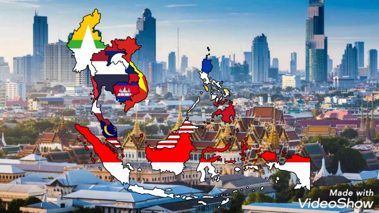 ASEAN Nations-🏴Flag Map Speed Art🖌