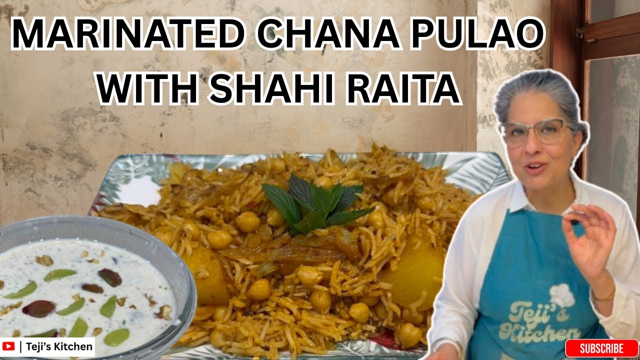 Rice Pulao with Marinated Chana & Shahi Raita | Flavorful Rice & Chickpea Recipe | @tejis.kitchen​