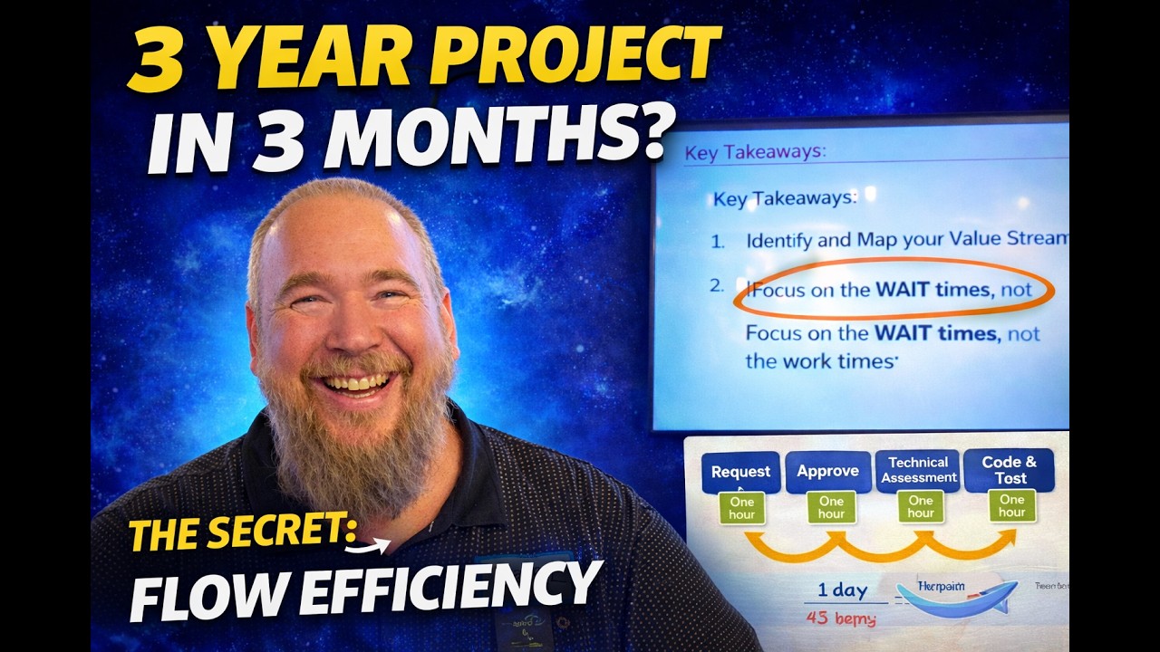 Darryl Wright: How to Deliver a 3 year project in 3 months - no kidding! (VSM and flow efficiency)
