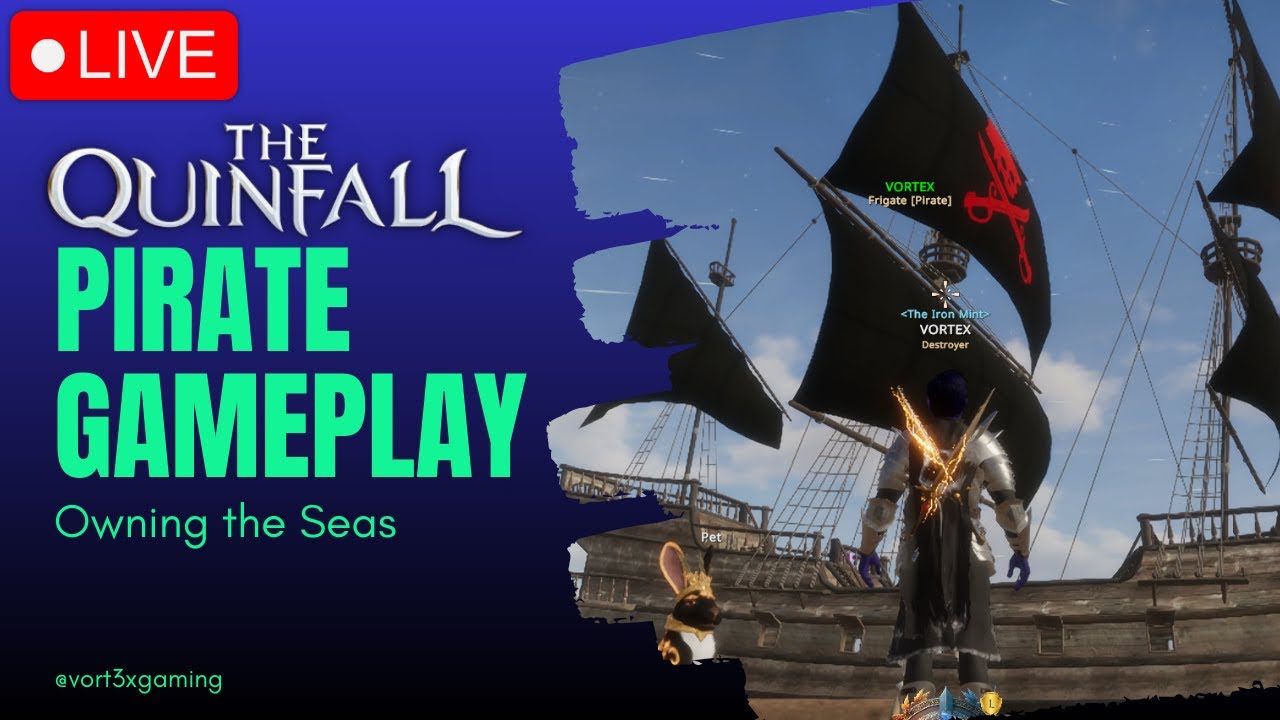 🔴Exploring the Open Seas | The Quinfall Pirate Ship, Cannons & Crafting