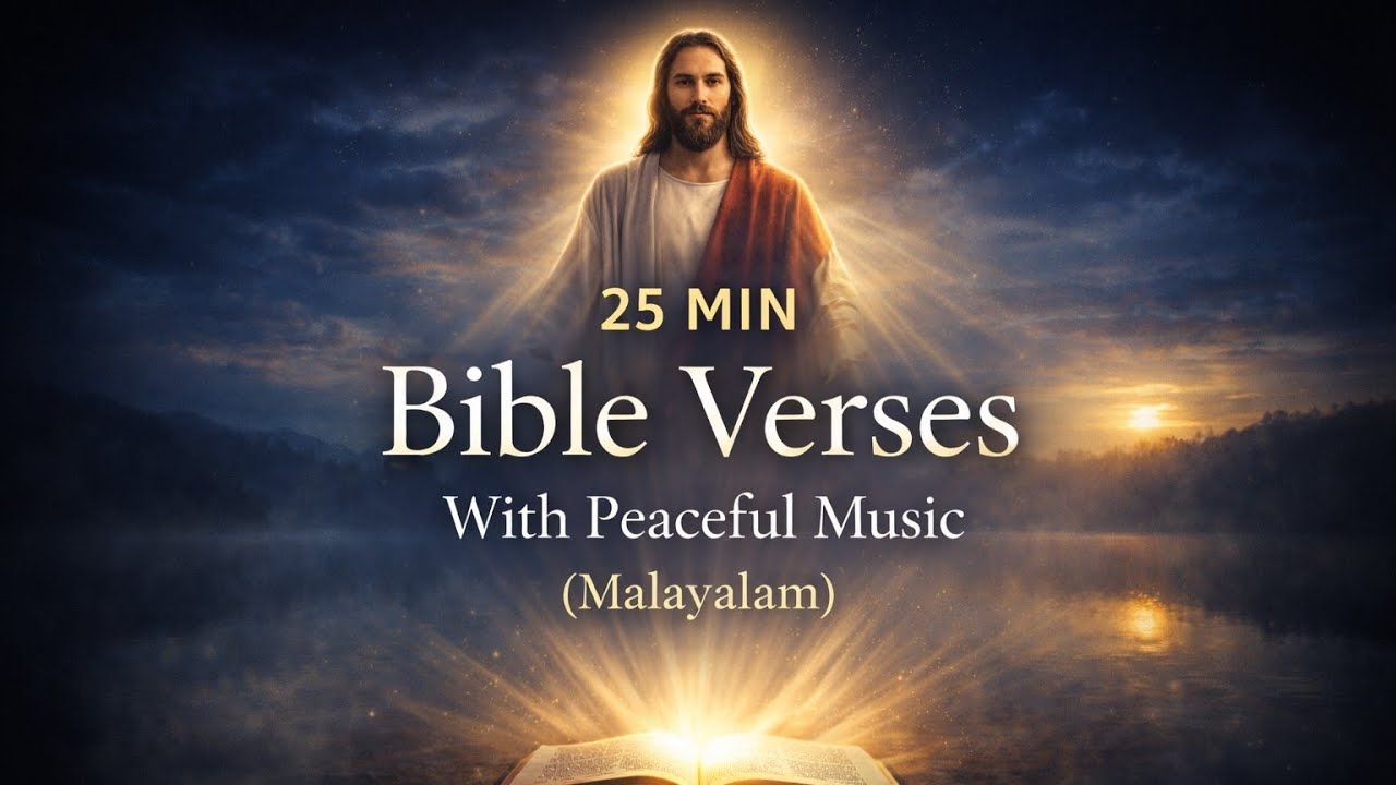 25 Minutes Malayalam Bible Verses with Peaceful Music | Prayer & Sleep