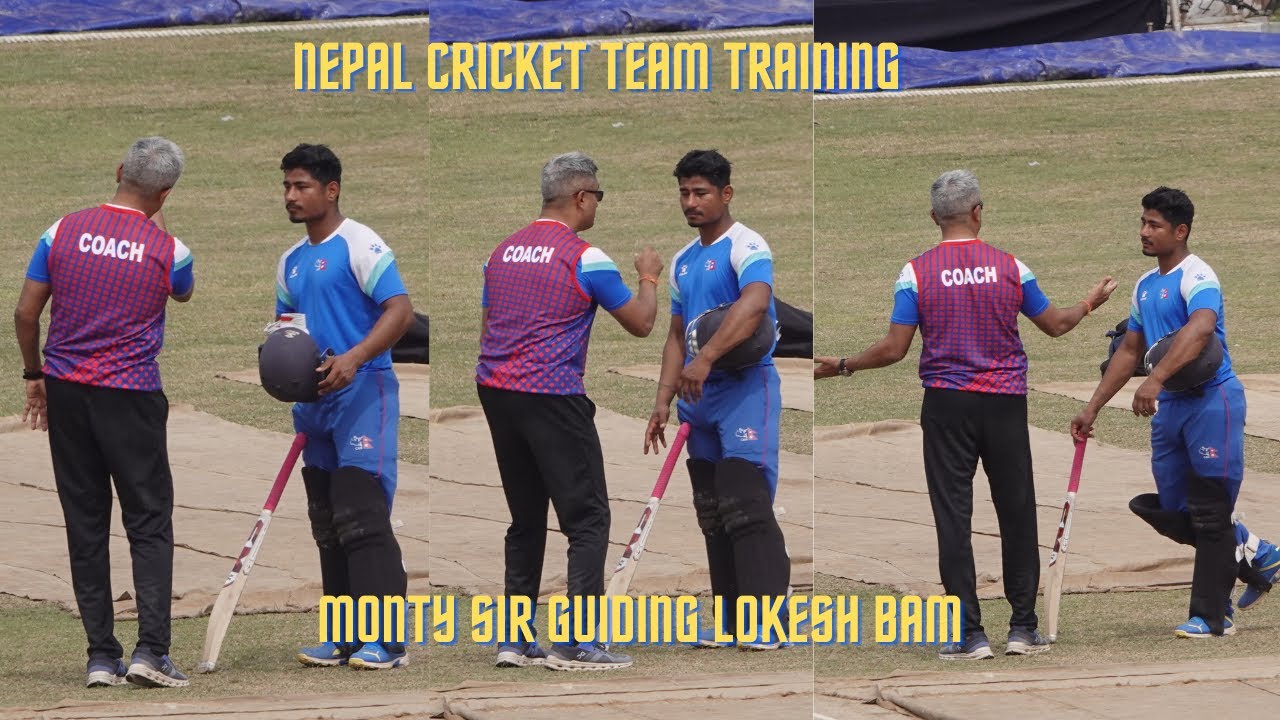 Nepal Cricket Team Training for ICC League 2 | Monty Sir Coach Lokesh Bam Bhim Sarki bowling Offspin