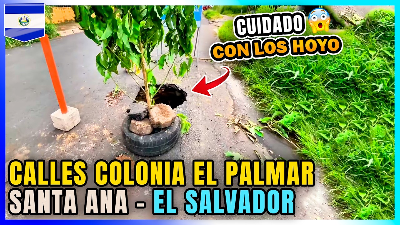 🌟Colonia El Palmar Santa Ana El Salvador, CALLES PELIGROSAS
