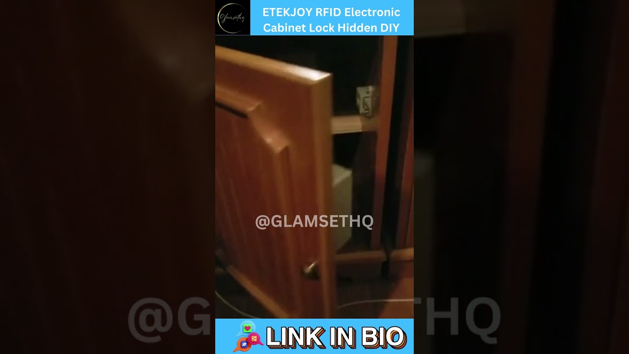 ETEKJOY RFID Electronic Cabinet Lock Hidden DIY for Wooden Cabinet Locker Drawer Cupboard (Gray)