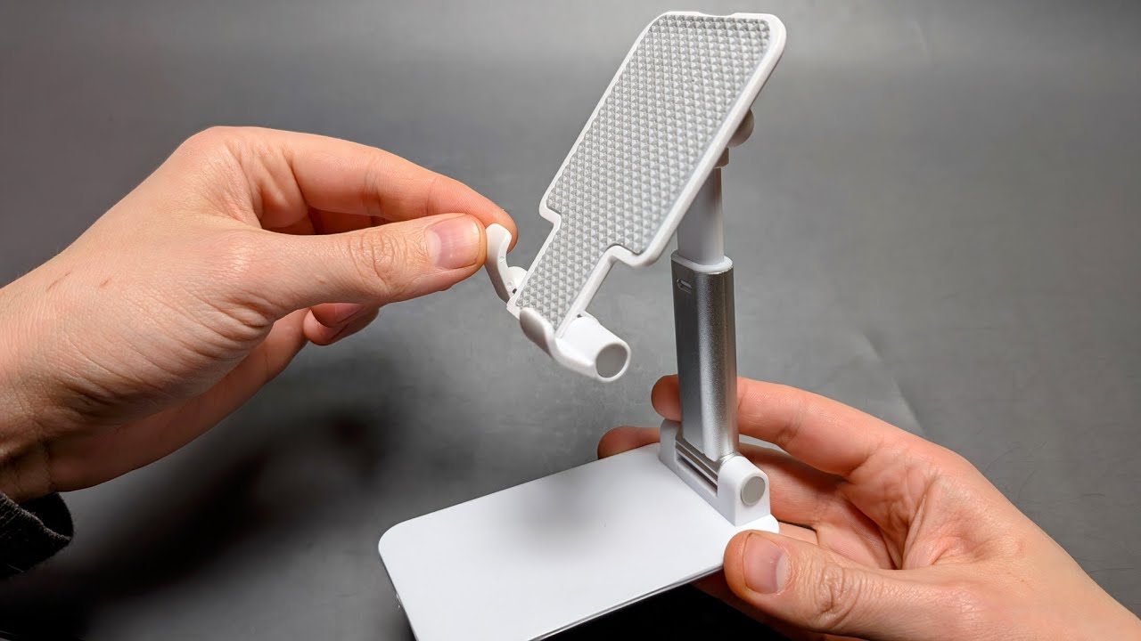 Folding Mobile Phone Holder Stand Review & Test // Height Adjustable Desk Mount for Tablets