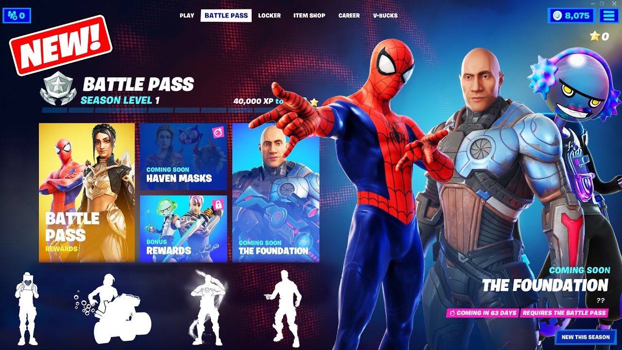 Full Chapter 3 Season 1 Battle Pass! Bonus Rewards & The Foundation Secret Skin! Fortnite