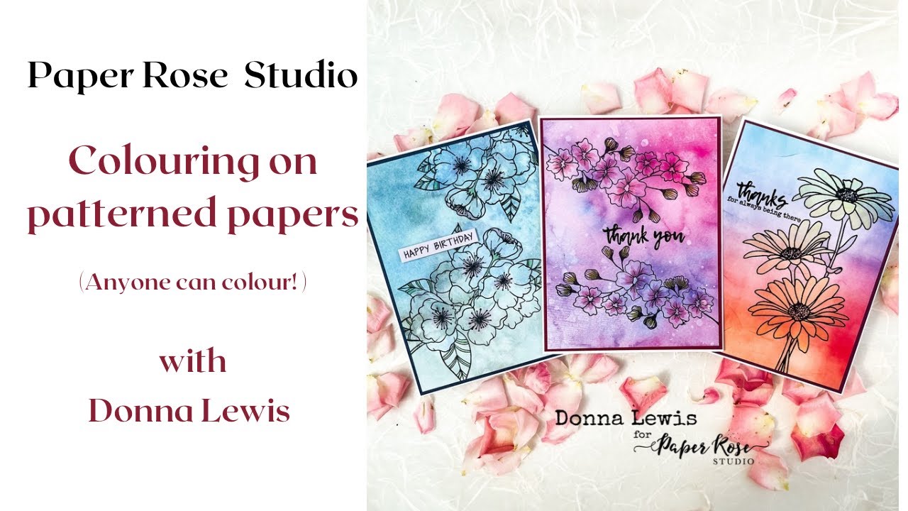 Paper Rose Studio | Colouring on Patterned Papers
